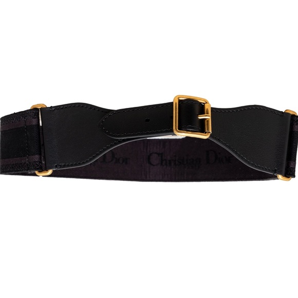 Dior canvas wide logo belt main image 6